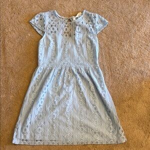 Charming Lace Kids Dress in Soft Blue